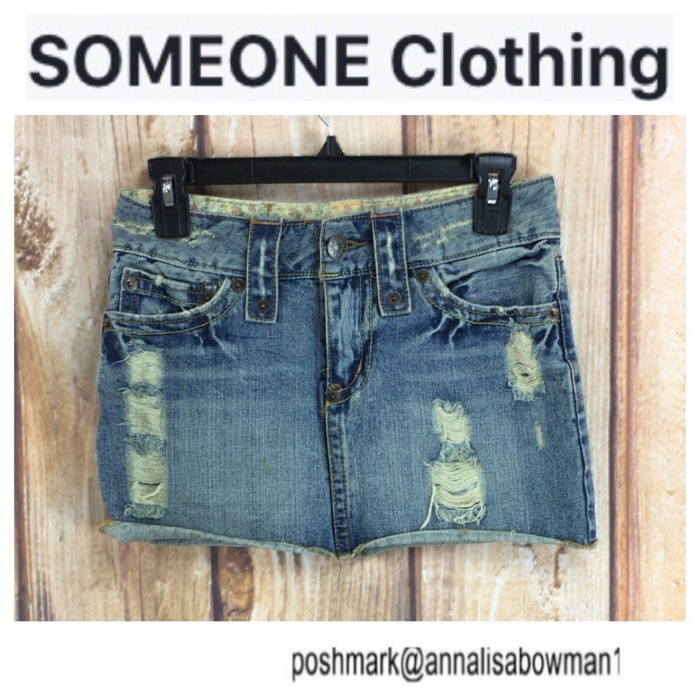 💸DISTRESSED Some One Clothing skirt 25